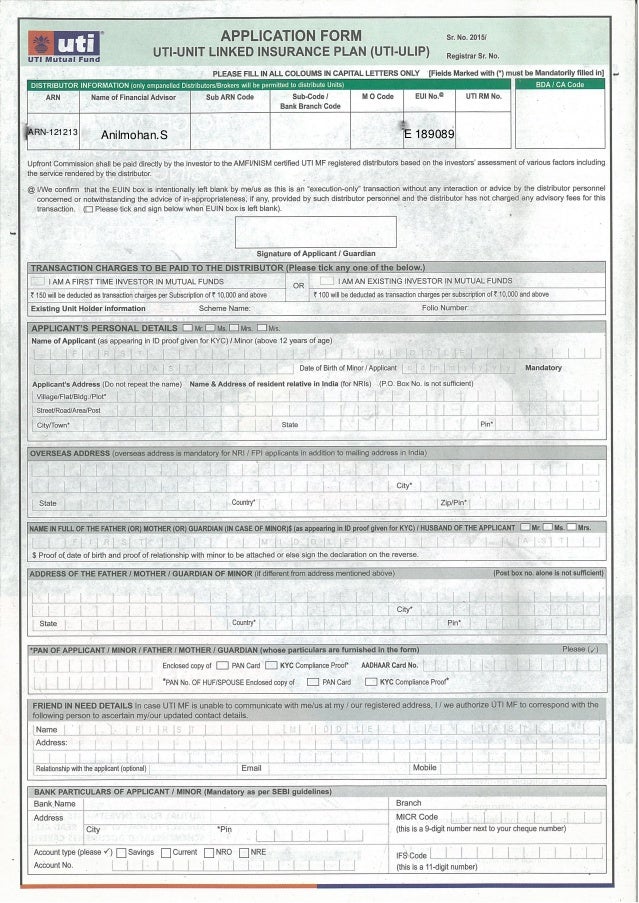 Pan Card Application Form Pdf 2015